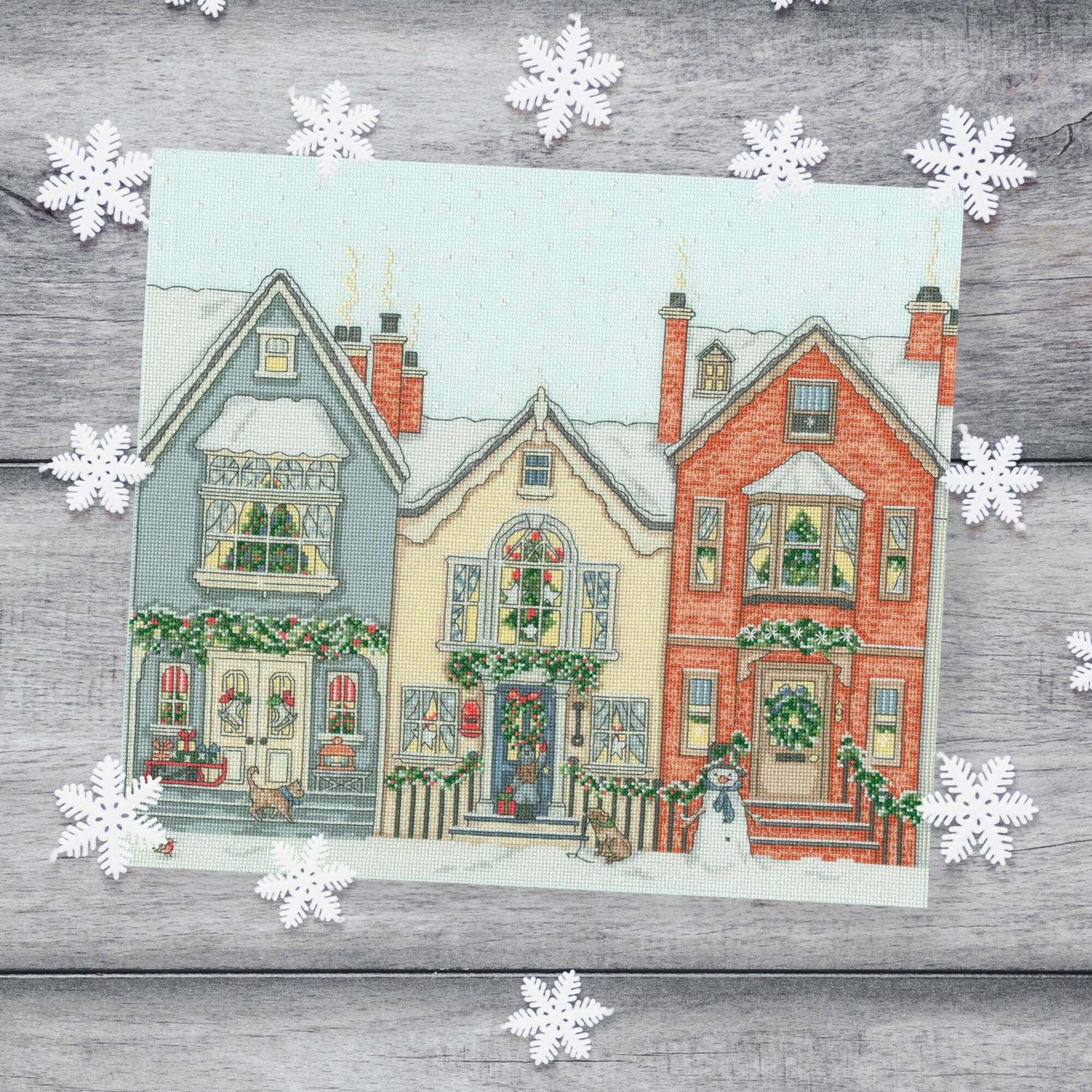 Bothy Threads Snowy Street Counted Cross Stitch Kit